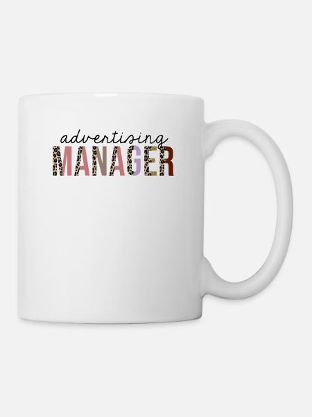 Advertising Manager Leopard Print Funny - Mug - white