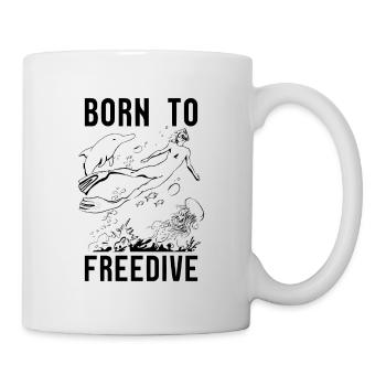 Freitaucher Apnoe Tauchen Freitauchen Geschenkidee - Tasse - Weiß - Rechts