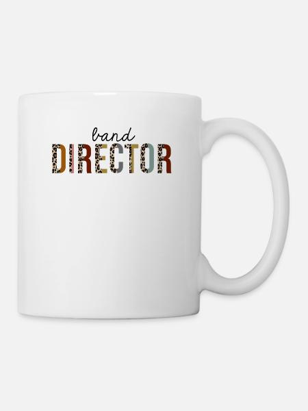 Band-Direktor-Leoparden-Druck lustig - Tasse - Weiß