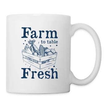 Farm To Table Fresh Graphic Tractor Tractor Drivin - Tasse - Weiß - Rechts