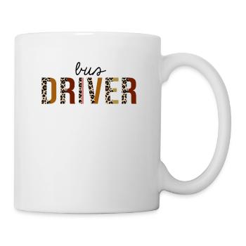 Busfahrer Leopard Print Funny - Tasse - Weiß - Rechts