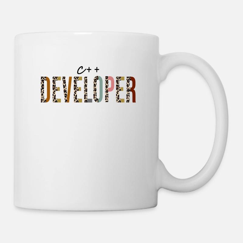 Développeur C++ Leopard Print Funny - Mug blanc - blanc