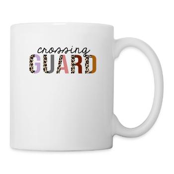 Crossing Guard Leopardenmuster lustig - Tasse - Weiß - Rechts