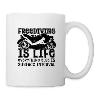 Freitaucher Freitauchen Apnoe Tauchen Geschenkidee - Tasse - Weiß - Rechts
