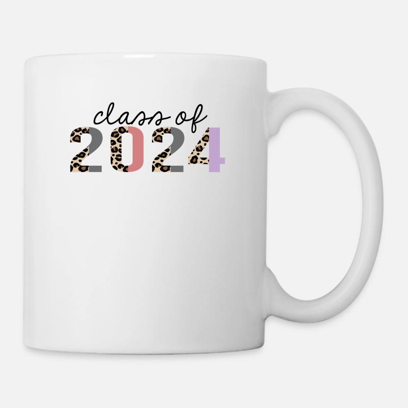 Klasse von 2024 Leopard Print Funny - Tasse - Weiß