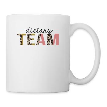 Équipe diététique Leopard Print Drôle - Mug blanc - blanc - Droite