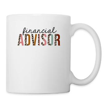Conseiller financier Leopard Print Drôle - Mug blanc - blanc - Droite