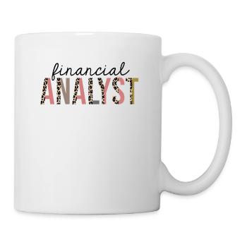 Finanzanalyst Leopard Print Lustig - Tasse - Weiß - Rechts