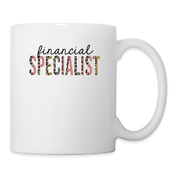 Spécialiste financier Leopard Print Funny - Mug blanc - blanc - Droite