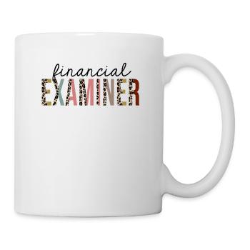 Examinateur financier Leopard Print Drôle - Mug blanc - blanc - Droite
