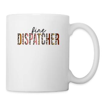 Fire Dispatcher Leopard Print Funny - Mug - white - Right