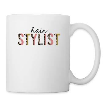coiffeur imprimé léopard drôle - Mug blanc - blanc - Droite