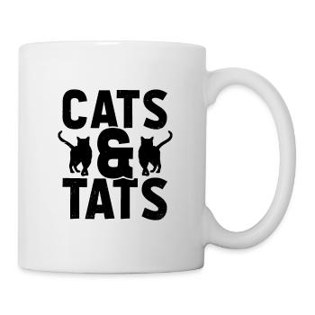 Cats And Tats Cat Lover Training Animals Pets Pet - Tasse - Weiß - Rechts