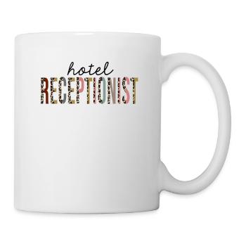 Hotel Receptionist Leopard Print Funny - Mug - white - Right