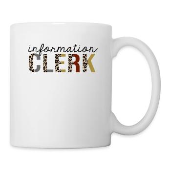 Commis à l’information Leopard Print Funny - Mug blanc - blanc - Droite