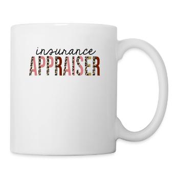 Versicherungsgutachter Leopard Print Lustig - Tasse - Weiß - Rechts