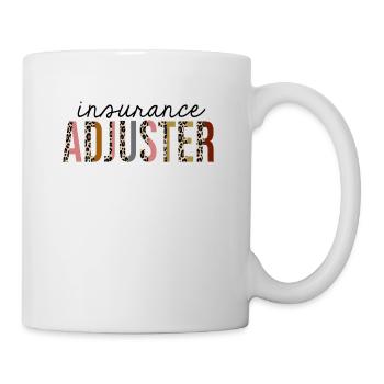 Insurance Adjuster Leopard Print Funny - Mug - white - Right