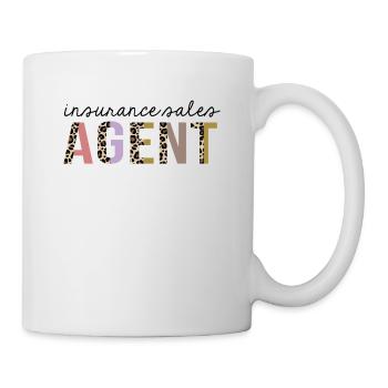 Insurance Sales Agent Leopard Print Lustig - Tasse - Weiß - Rechts