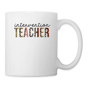 Intervention Teacher Leopard Print Funny - Mug - white - Right