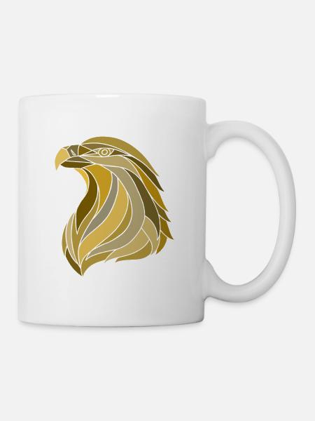 eagle yellow - Tasse - Weiß
