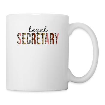 Secrétaire juridique imprimé léopard drôle - Mug blanc - blanc - Droite
