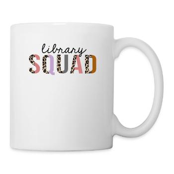 Bibliotheks-Gruppen-Leopard-Druck lustig - Tasse - Weiß - Rechts