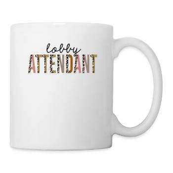 Lobby Attendant imprimé léopard drôle - Mug blanc - blanc - Droite