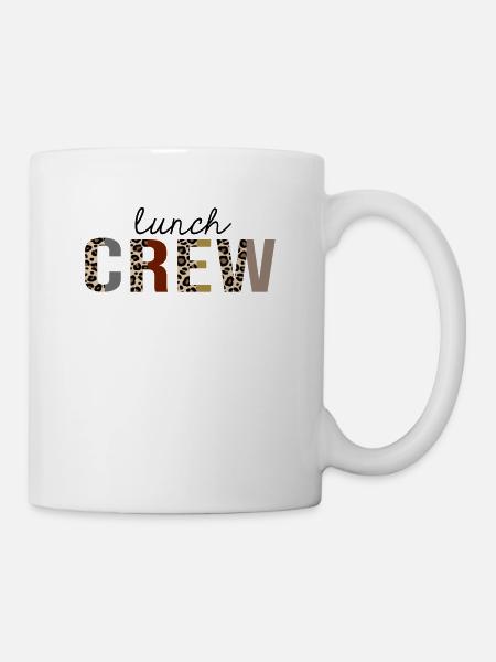 Lunch-Crew Leopard Print Lustig - Tasse - Weiß