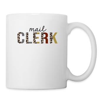 Postangestellter-Leopard-Druck lustig - Tasse - Weiß - Rechts