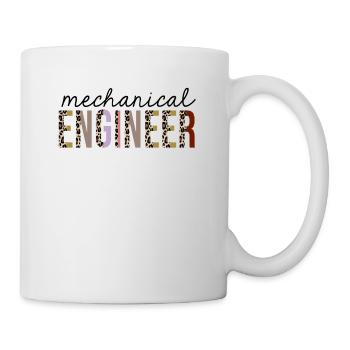Mechanical Engineer Leopard Print Funny - Mug - white - Right