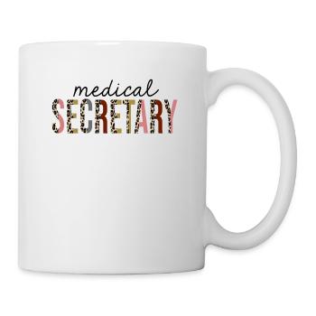 Secrétaire médical Leopard Print Drôle - Mug blanc - blanc - Droite