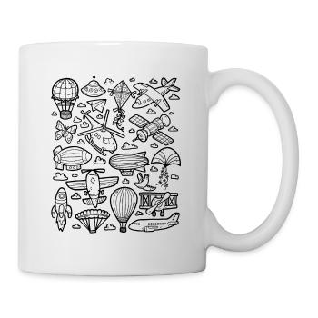 Aviation - Helicopter, Airplane, UFO - Mug - white - Right
