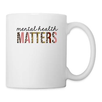 Mental health matters Leopard Print Funny - Mug - white - Right