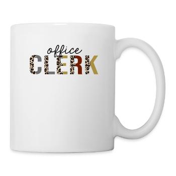 Commis de bureau Leopard Print Drôle - Mug blanc - blanc - Droite