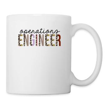 Ingénieur d’exploitation Leopard Print Funny - Mug blanc - blanc - Droite
