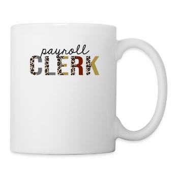 Commis à la paie Leopard Print Drôle - Mug blanc - blanc - Droite