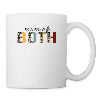 Mutter von beiden Leopard Print Funny - Tasse - Weiß - Rechts