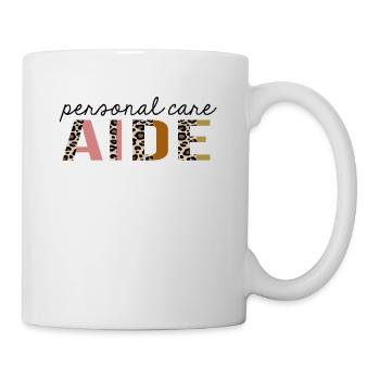 Aide-soignant personnel Leopard Print Drôle - Mug blanc - blanc - Droite