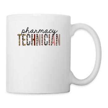 Pharmacy Technician Leopard Print Funny - Mug - white - Right