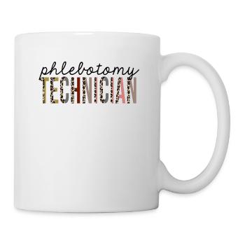 Phlebotomie Techniker Leopard Print Lustig - Tasse - Weiß - Rechts