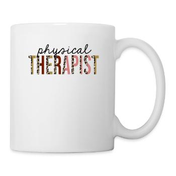 Physiothérapeute Leopard Print Drôle - Mug blanc - blanc - Droite