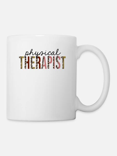 Physiothérapeute Leopard Print Drôle - Mug blanc - blanc