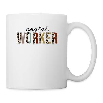 Postier Leopard Print Drôle - Mug blanc - blanc - Droite
