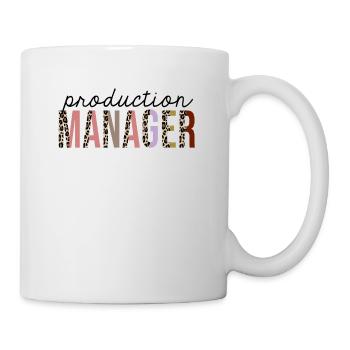 Produktionsleiter Leopard Print Funny - Tasse - Weiß - Rechts