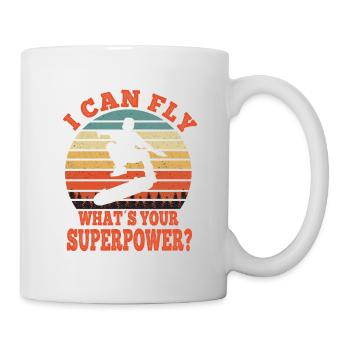 Skater I Can Fly Quelle est votre idée cadeau super-puissante - Mug blanc - blanc - Droite