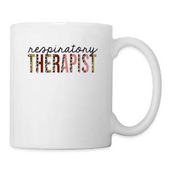 Inhalothérapeute Leopard Print Drôle - Mug blanc - blanc - Droite