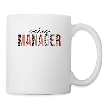 Directeur des ventes Leopard Print Funny - Mug blanc - blanc - Droite