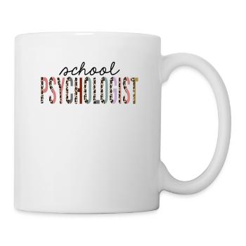 School Psychologist Leopard Print Funny - Mug - white - Right