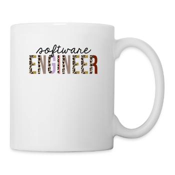 Softwareentwickler Leopard Print Funny - Tasse - Weiß - Rechts