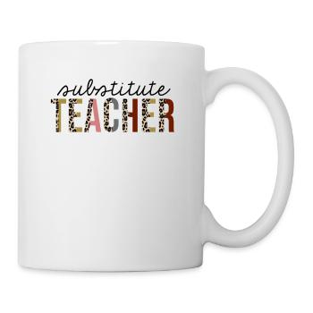 Substitute Teacher Leopard Print Funny - Mug - white - Right